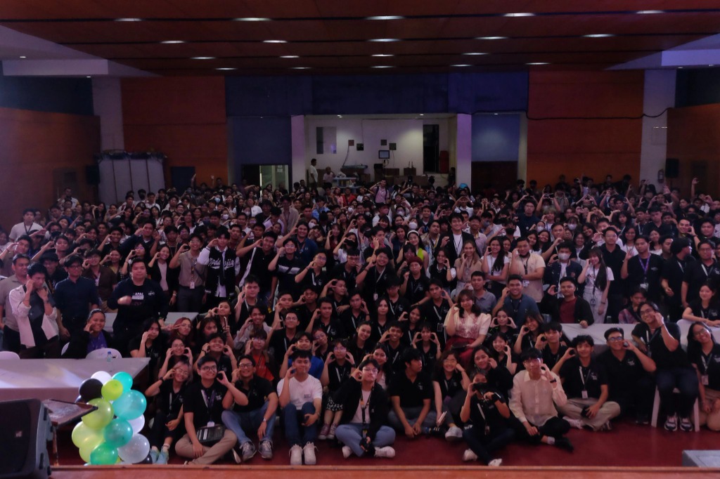PUP Manila auditorium audience at AWS student builder launch